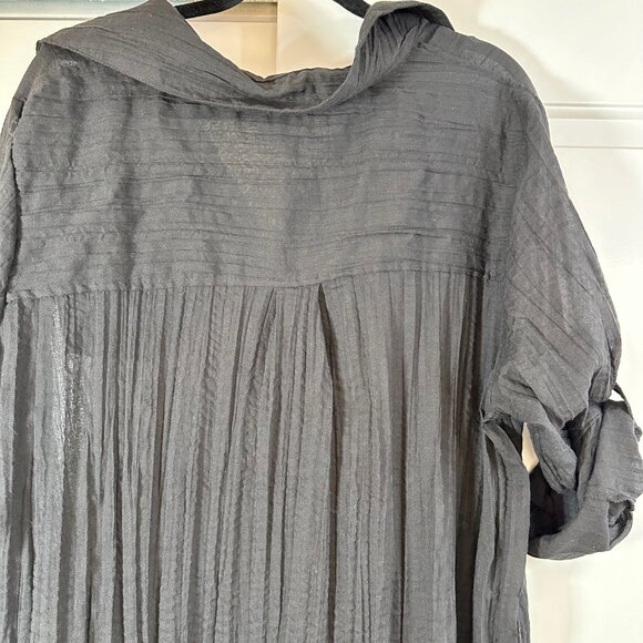 Black Soft Crinkle Swimsuit Cover-up Dress 1X - Picture 11 of 14